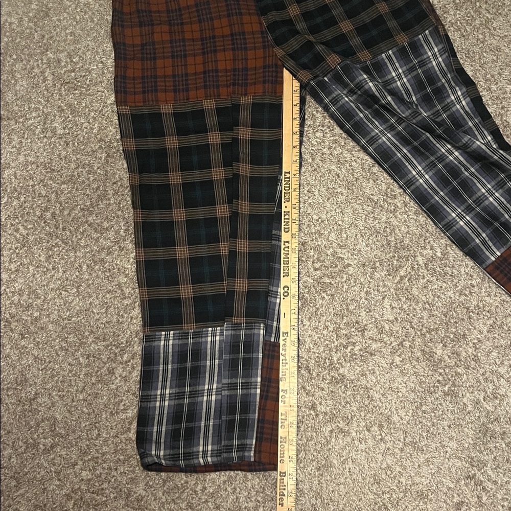Plaid Patchwork Women's Pants - Picture 6 of 6